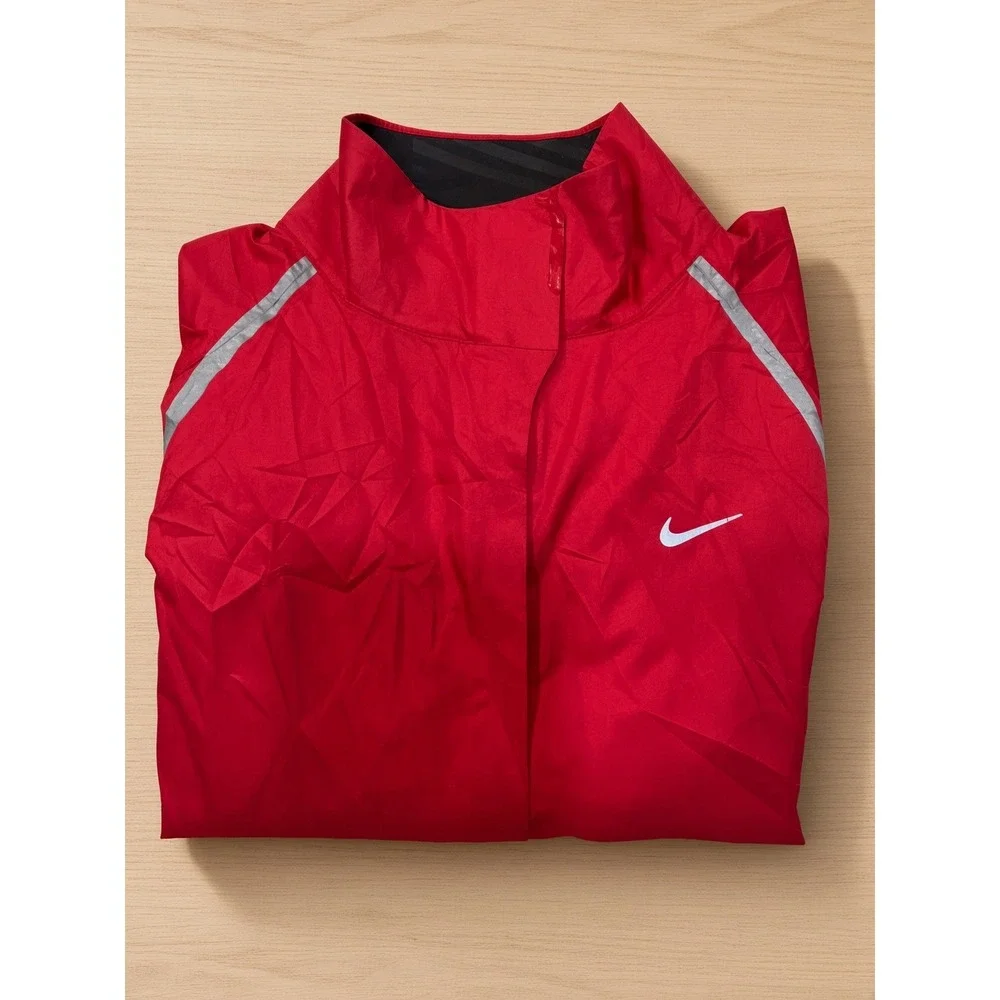 Nike Storm-FIT Womens Red Reflective Running Jacket Full Zip 425089-691 Small